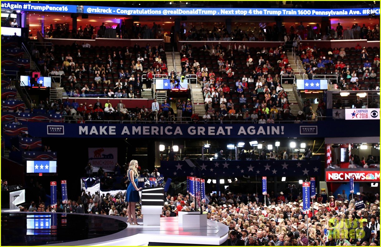 Tiffany Trump gives a speech at the 2016 National Republican Convention