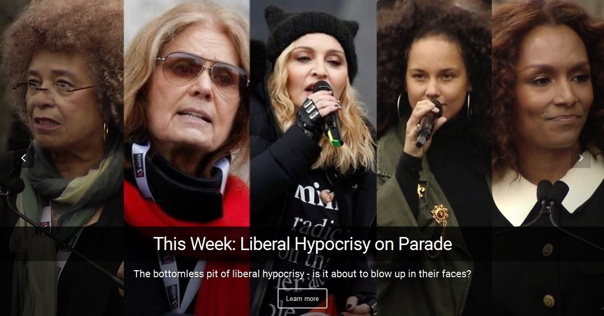 liberal hypocrisy - liberal hypocrites preach intolerance at women's march in Washington DC