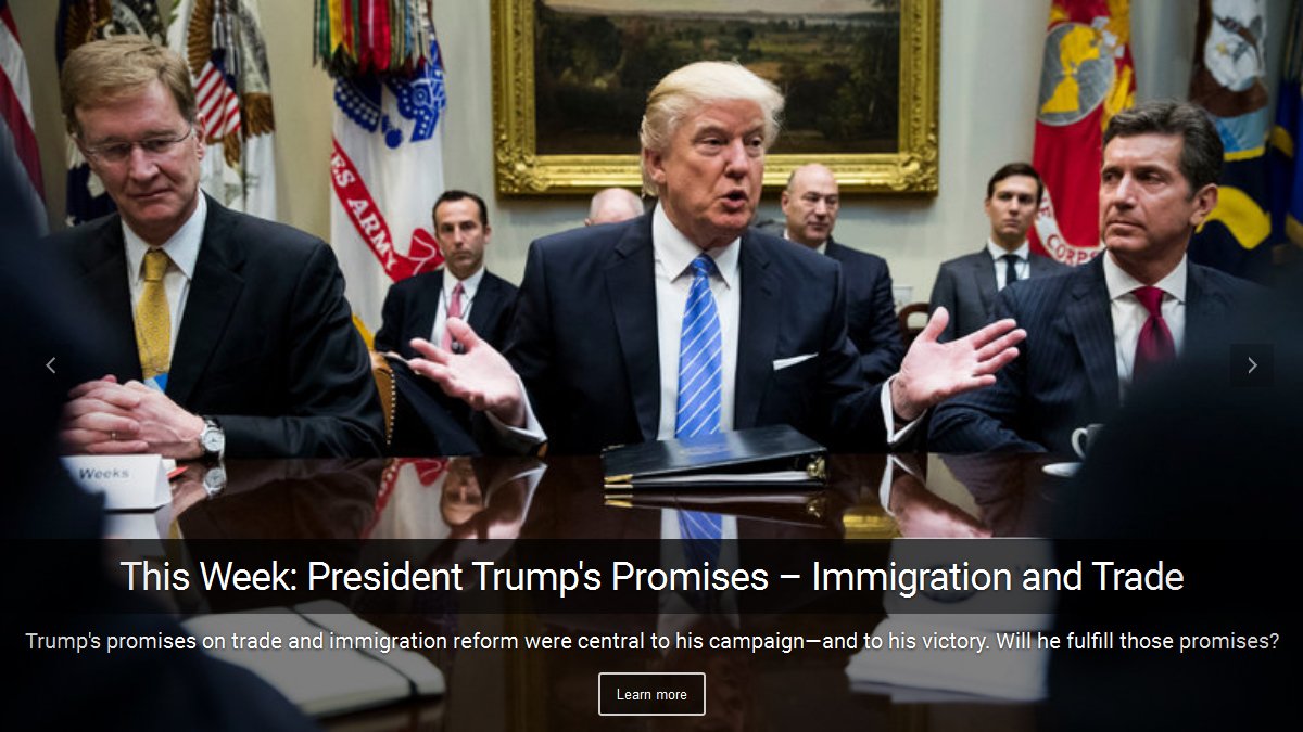Trump's Promises - Fighting Illegal Immigration and Fighting For Fair Trade Deals