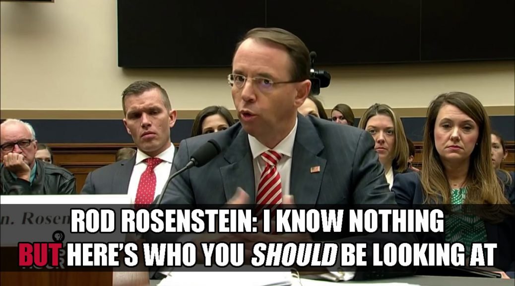The Rod Rosenstein hearing, what it means for who the Senate should be looking at