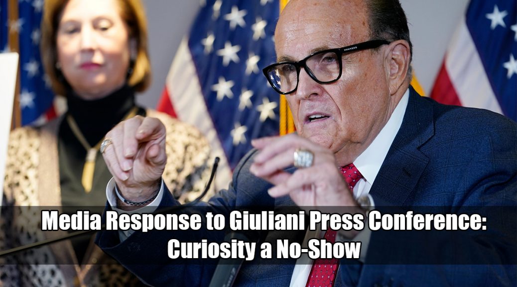 Giuliani press conference and the media's response. Curiosity a no show