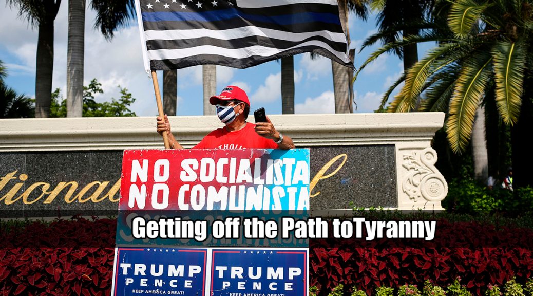 Getting off the path to tyranny. Stopping the slide toward socialism