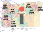 Coverage Map of I Spy Radio Show broadcast areas, as of June 2021