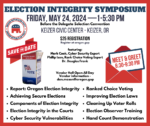 Election integrity workshop, Keizer Civic Center in Keizer Oregon May 24 2024